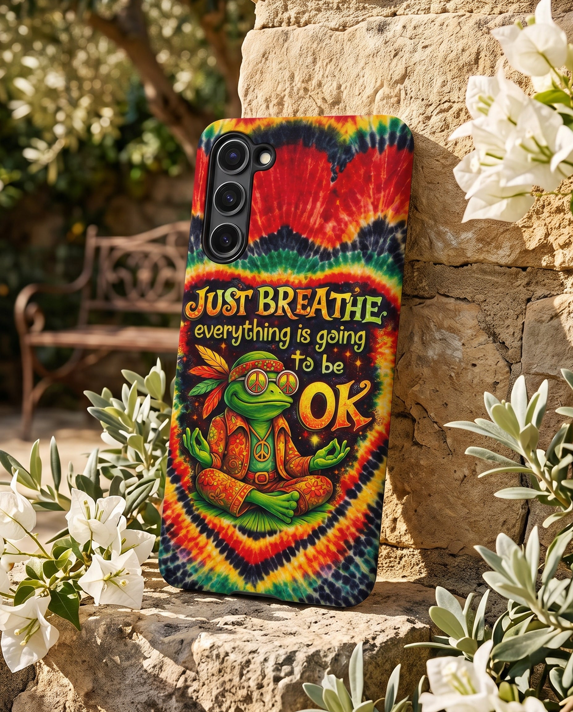 JUST BREATHE FROG SWIRL PHONE CASE  - KMTM2304262