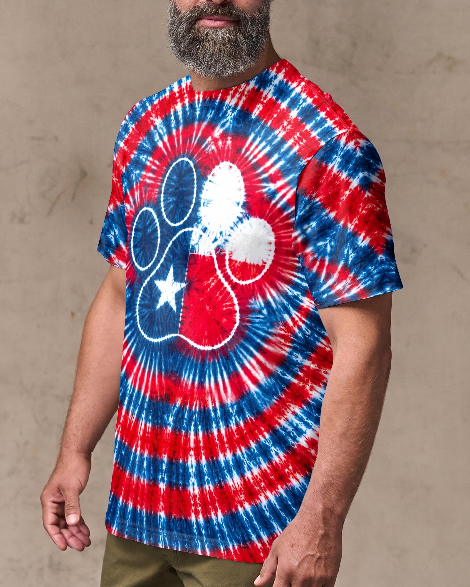 PAW PRINT TEXAS MAP SWIRL ALL OVER PRINT - TLNT1206262